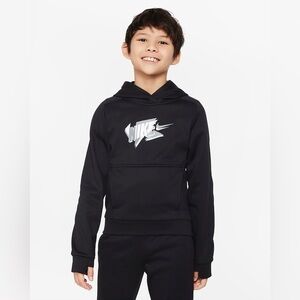 Nike Multi Big Kids' Therma-FIT Pullover Hoodie | Color: Black/White | NEW/NWT